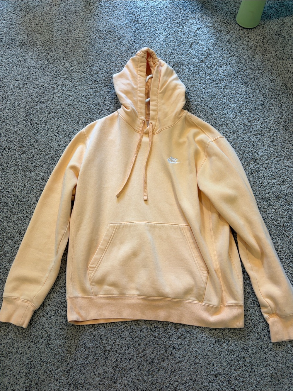 Nike Light Peach Pullover Hoodie with White Swoosh